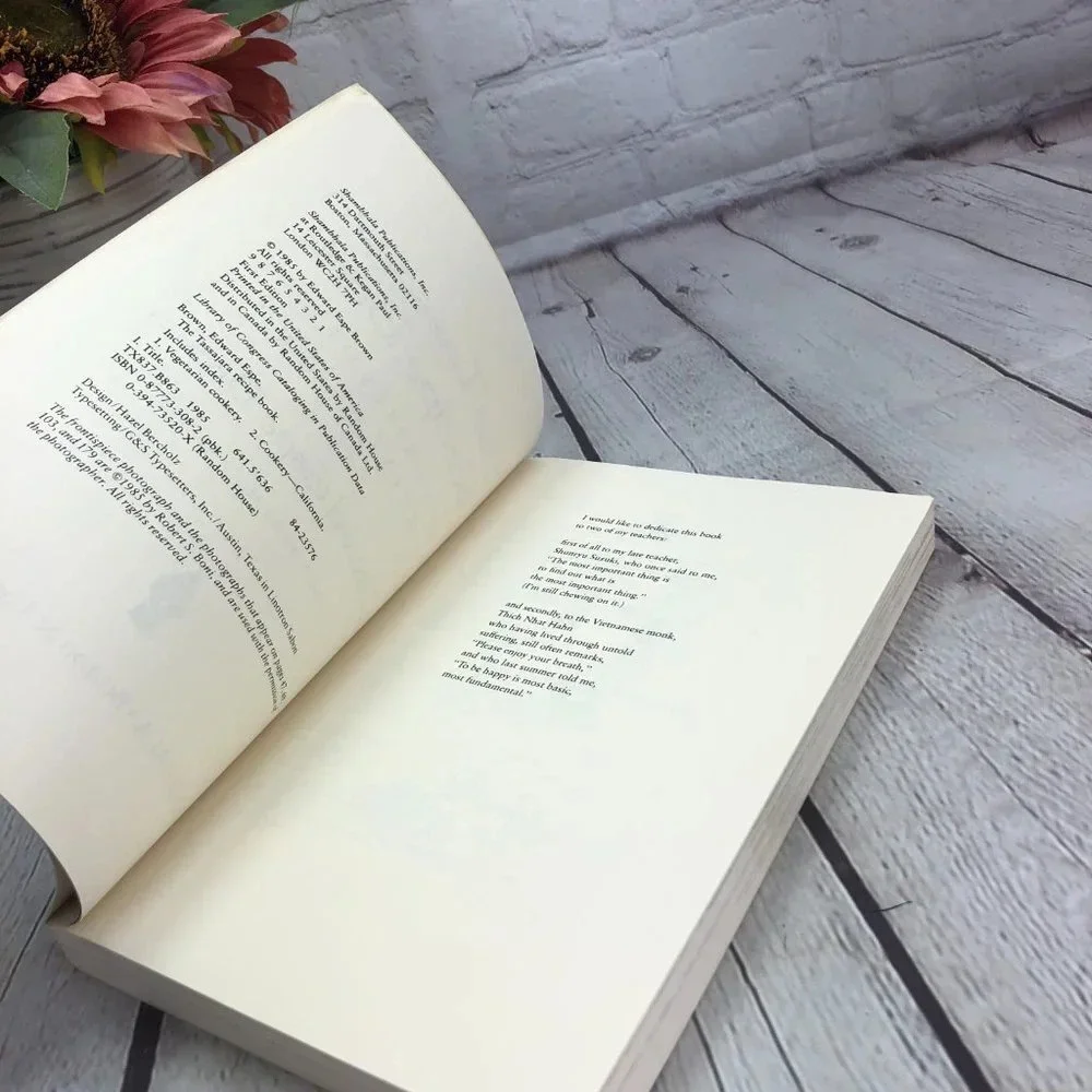 vintage 1985 the tassajara recipe book cookbook